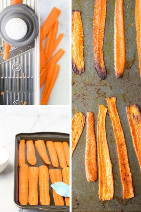 Roasted Carrot Strips - Healthy Little Foodies